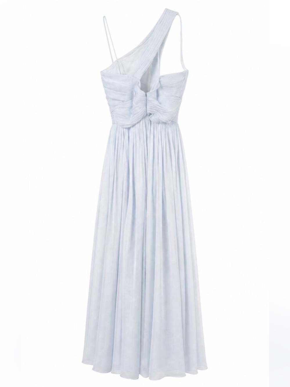 Pamella Roland One-Shoulder Silk-Chiffon Gown - Picture 9 of 16